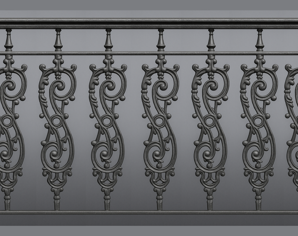 Cast finial pattern detail