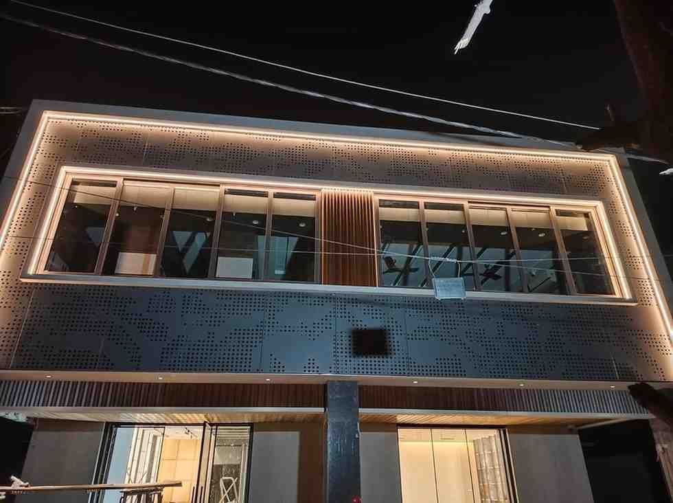 Perforated Metal Facade Storefront Project